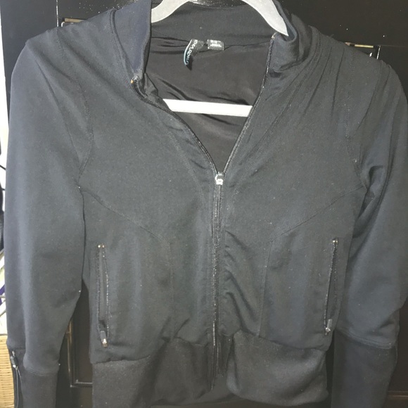 black athletic zip up